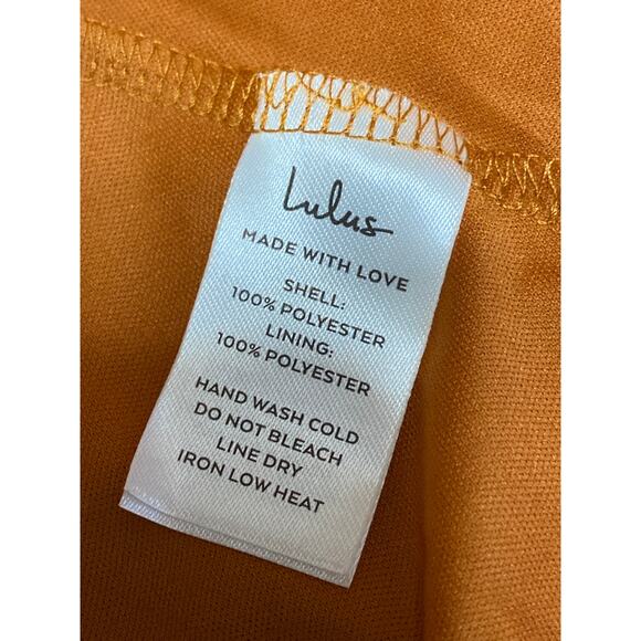 NEW Lulus Orange Silk Satin Pleated Sleeveless Midi Camisole Tank Slip Dress XL - Picture 5 of 5